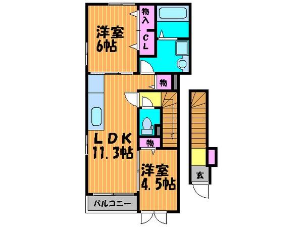 パークサイドエックスⅢの物件間取画像